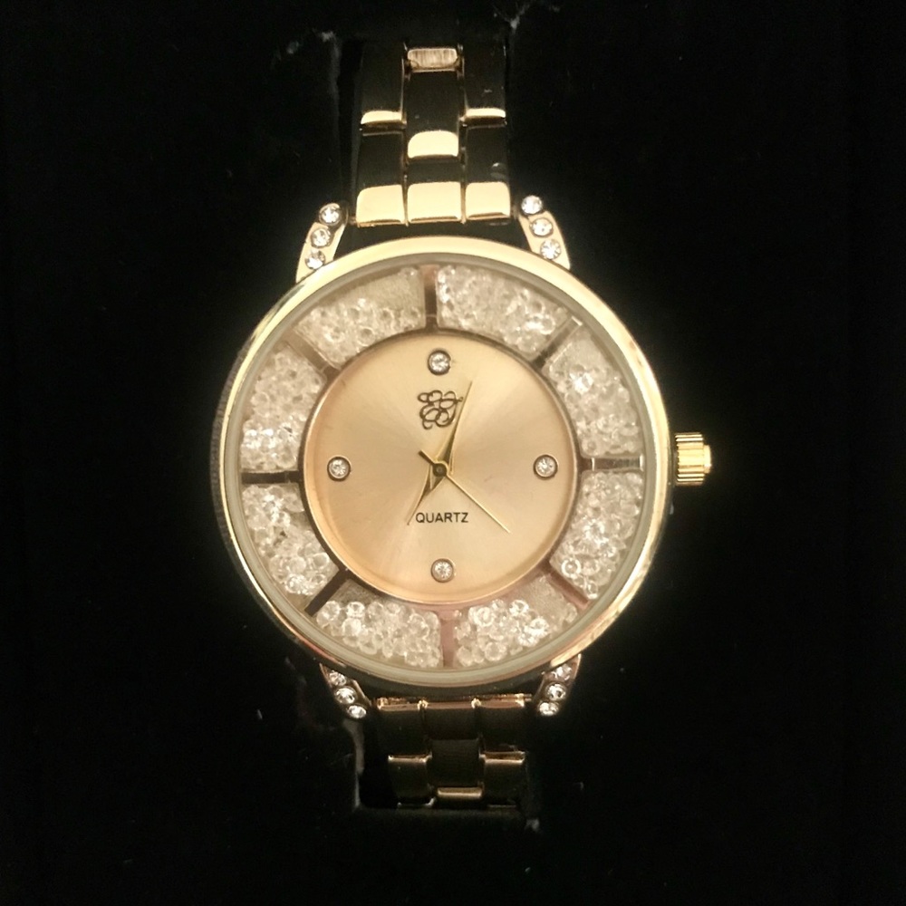 NEW Elizabeth Arden White Diamonds Gold watch ⏰